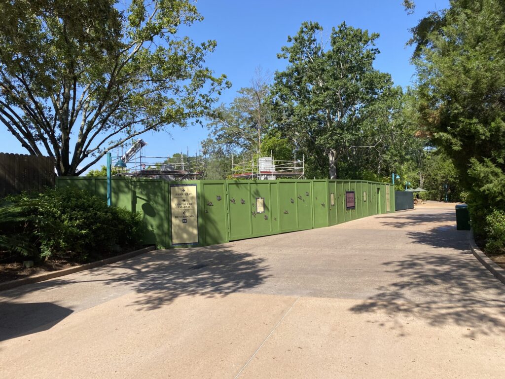 Construction walls outside Tropical Americas