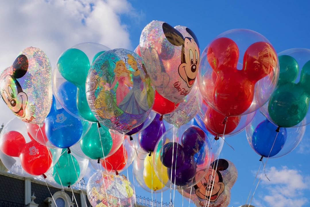 Colorful Disney World balloons — a fun distraction that leads to Disney World first time mistakes