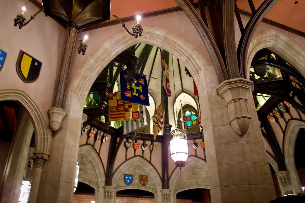 Ceiling inside of Cinderella's Royal Table