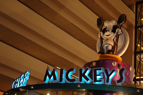 Chef Mickey's sign inside of Disney's Contemporary Resort