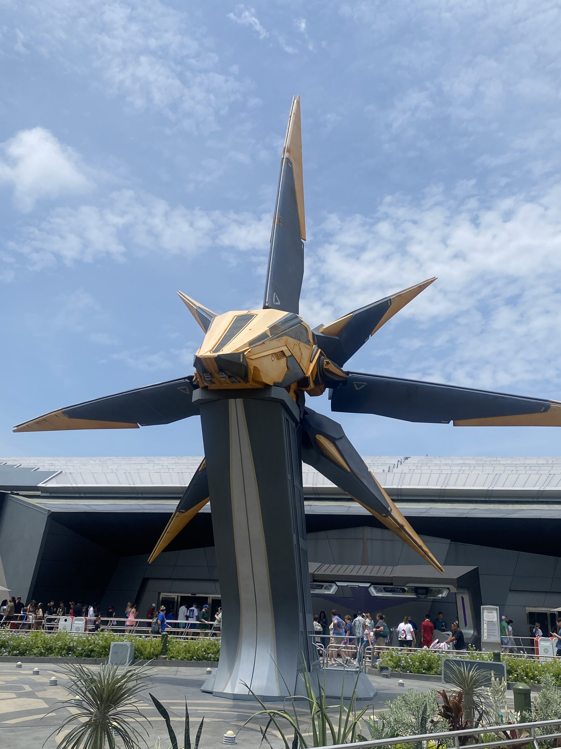 Nova Corp ship outside of Guardians of the Galaxy: Cosmic Rewind