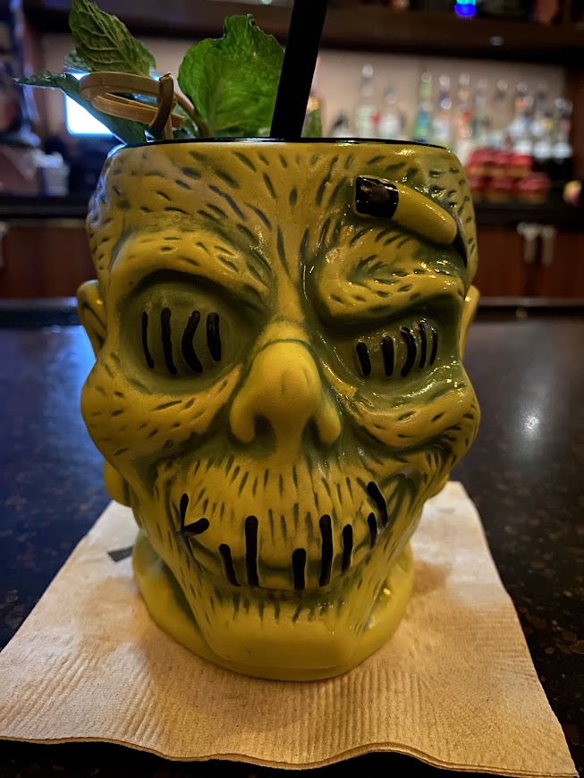 Zombie cocktail at Trader Sams Grog Grotto
