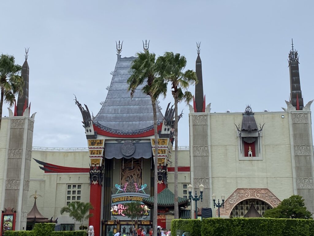 Hollywood Studios early park entry morning near the Chinese Theater before the crowds