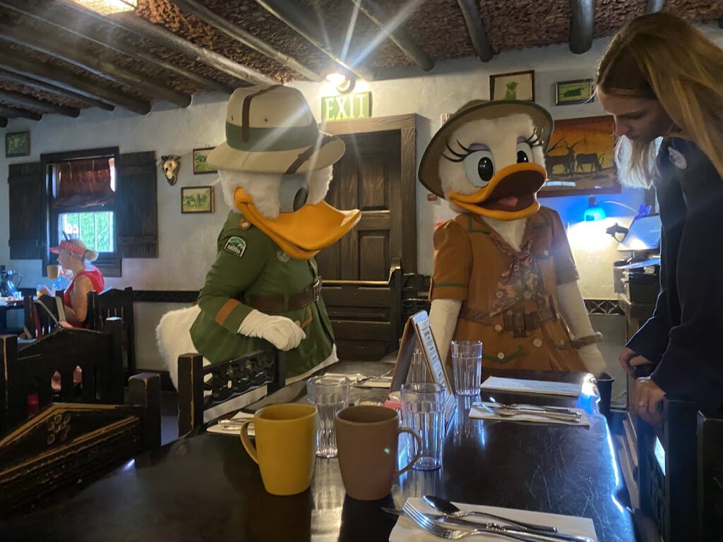 Donald Duck and Daisy Duck at Tusker House