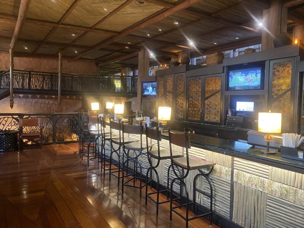 Victoria Falls Lounge inside Jambo House at Disney's Animal Kingdom Lodge dining