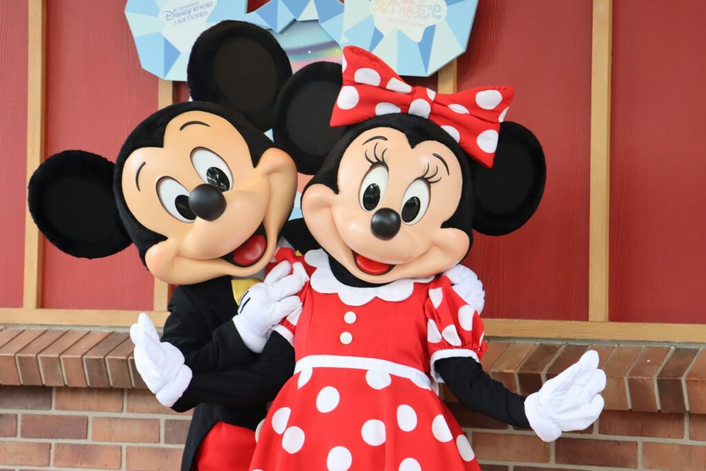 Mickey and Minnie Mouse - Meeting characters at Disney World