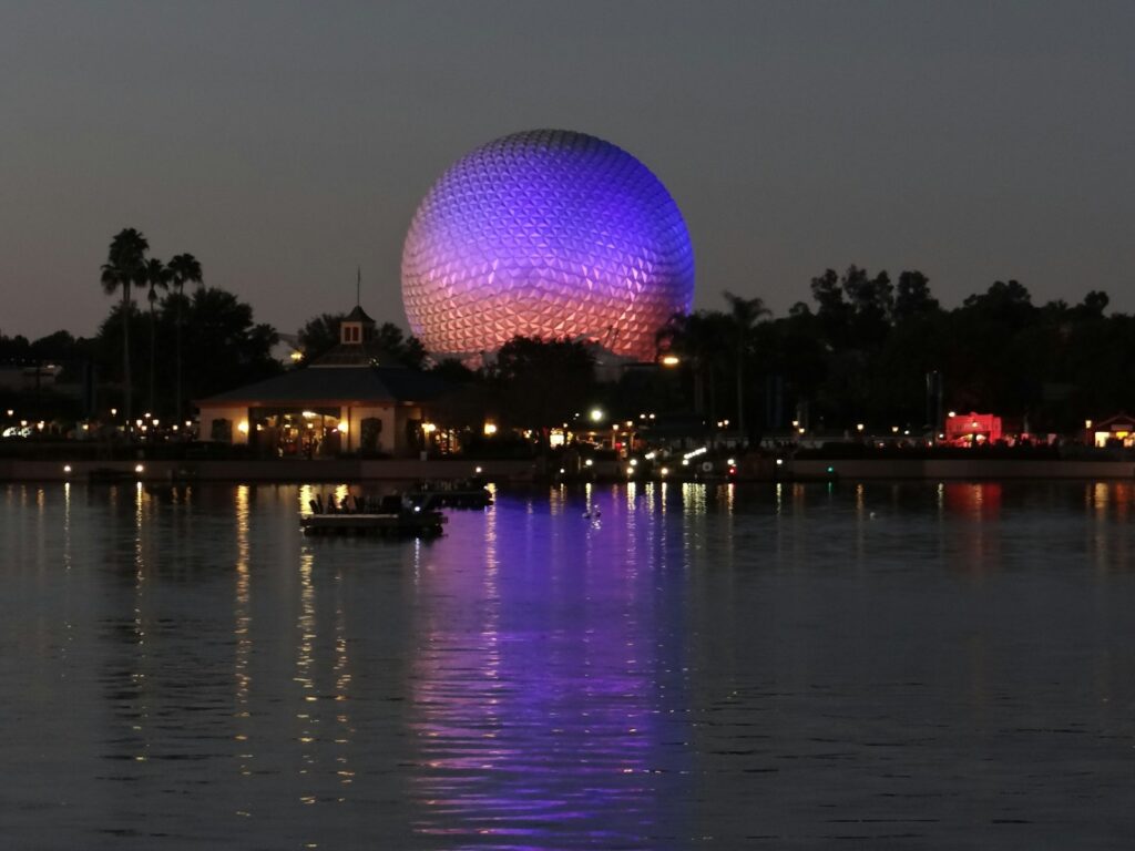 Spaceship Earth at night