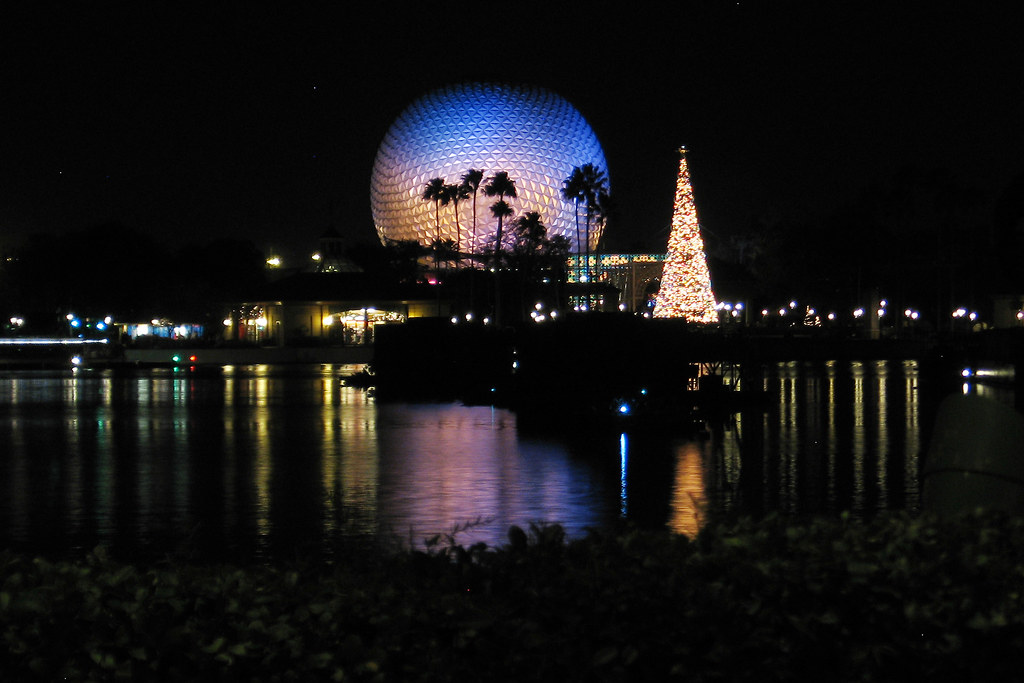 Epcot during Christmas